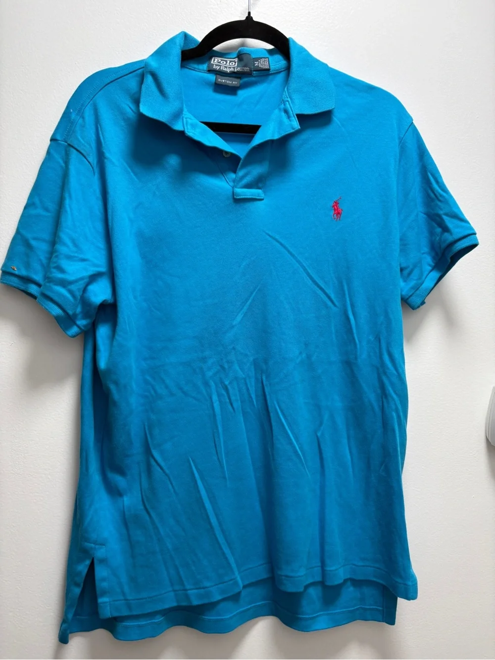 Polo by Ralph Lauren Men’s Turquoise Polo Y2K Layerable Piece | M